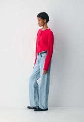Bare Cashmere Noteworthy Cardigan - FLASHING RED