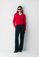 Essential Cashmere Idyllic Zip Hoodie - FLASHING RED