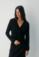 Bare Cashmere Laureate Cardigan - BLACK