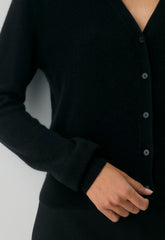 Bare Cashmere Laureate Cardigan - BLACK
