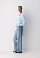 Bare Cashmere Laureate Cardigan - DEW BLUE