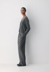 Bare Cashmere Laureate Cardigan - HEATHER CHARCOAL