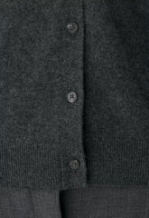 Bare Cashmere Laureate Cardigan - HEATHER CHARCOAL