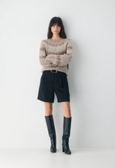 Harlow Sweater - HTHR STN GR /MULTI