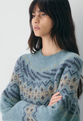 Harlow Sweater - MEDIUM BLUE /MULTI