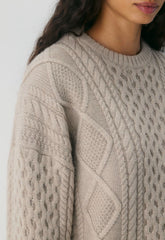 Heritage Knit Merino Wool Crew Sweater - HEATHER NOMAD TAUPE
