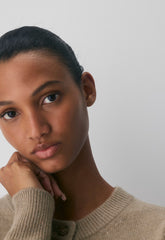 Essential Cashmere Acclaim Cardigan - HEATHER NOMAD TAUPE