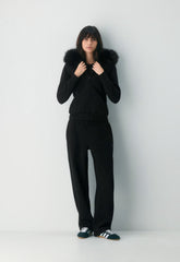 Cozy Sweatfleece Snug Zip Hoodie - BLACK/BLACK