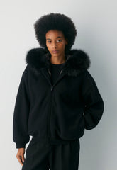 Cozy Sweatfleece Mega Zip Hoodie - BLACK/BLACK