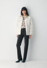Harlow Sweater - VNTG WT/ HTH STN GR