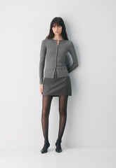 Shelly Cardigan - Wonder Yarn - HEATHER DARK GREY