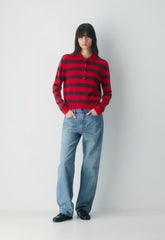 Bare Cashmere Cellini Sweater - FLASHING RD/CARDAMON