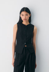 CruiseLinen™ Regal Vest - BLACK