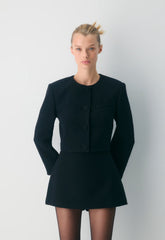 Acquire Jacket - Tweed - BLACK
