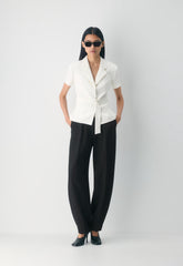 Brynn Shortsleeve Blazer - Sway Crepe - LIGHT BIRCH