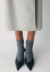The Slouch™ Double-Faced Coat - Luxe (Re)Wool - HEATHER LIGHT GREY