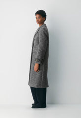 The Constant™ Coat - Soft Wool Cashmere - HERRINGBONE BLK/WHT