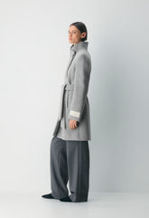 The Connor Coat - Soft Wool Cashmere - HEATHER LIGHT GREY