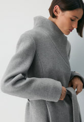 The Connor Coat - Soft Wool Cashmere - HEATHER LIGHT GREY