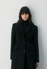 The Evening Coat - Luxe Wool Cashmere - BLACK