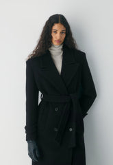 The Maxine Coat - Soft Wool Cashmere - BLACK