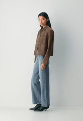 Denim Forum Pam Super Lo-Rise Wide Jean - VINTAGE MEDIUM BLUE