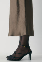Slip Satin Maxi Skirt - GABBRO TAUPE