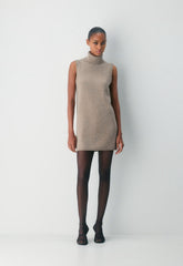 Essential Wool Cashmere Outline Dress - HEATHER NOMAD TAUPE