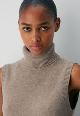 Essential Wool Cashmere Outline Dress - HEATHER NOMAD TAUPE