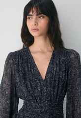 Cursive Dress - DARK NIGHT NAVY/TONAL