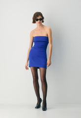FigureKnit™ Eyecatcher Mini Dress - ABLAZE BLUE