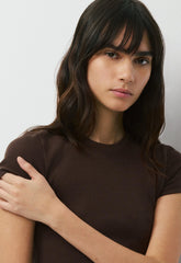 HomeStretch™ Rib Tune T-Shirt - RICH MOCHA BROWN