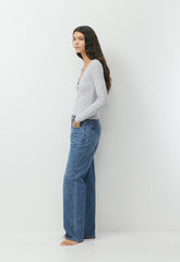 HomeStretch™ Rib Acoustic Henley - HEATHER CHROME