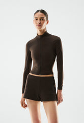 BUTTER Limit Zip-Up - CACAO NIB BROWN