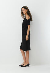 InterLock Cotton Script Top - BLACK