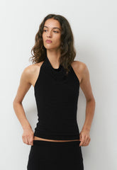 Smooth Matter™ Tower Halter Top - BLACK