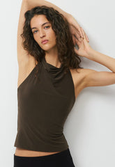 Smooth Matter™ Tower Halter Top - CACAO NIB BROWN