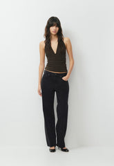 Smooth Matter™ Wylder Halter Top - CACAO NIB BROWN