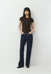 HomeStretch™ Rib Tune T-Shirt - CACAO NB BROWN/MULTI
