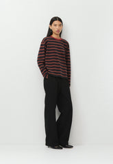 InterLock Cotton Steps Longsleeve - DK NIGHT NAVY/ORNT RED