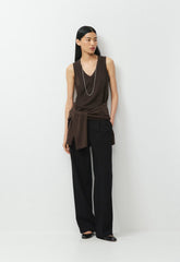 InterLock Cotton Foyer Top - CACAO NIB BROWN