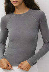 HomeStretch™ Rib Avenue Longsleeve - LIVED-IN DARK GREY