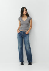 HomeStretch™ Rib Location T-Shirt - LIVED-IN DARK GREY