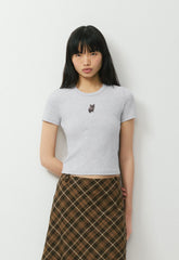 Little Ripple Icon T-Shirt - HEATHER CHROME/PEARL