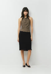 Smooth Matter™ Tower Halter Top - CAC NIB BROWN/ND TAUPE