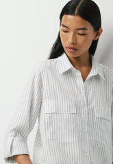Utility Shirt - WHITE / SHADY BLUE
