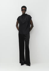 Nominee Satin Blouse - BLACK