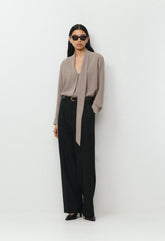 Hestia Blouse - IRON TAUPE