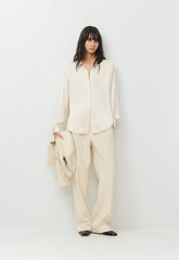 Baker Satin Shirt - SEASIDE CREAM