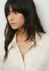 Baker Satin Shirt - SEASIDE CREAM